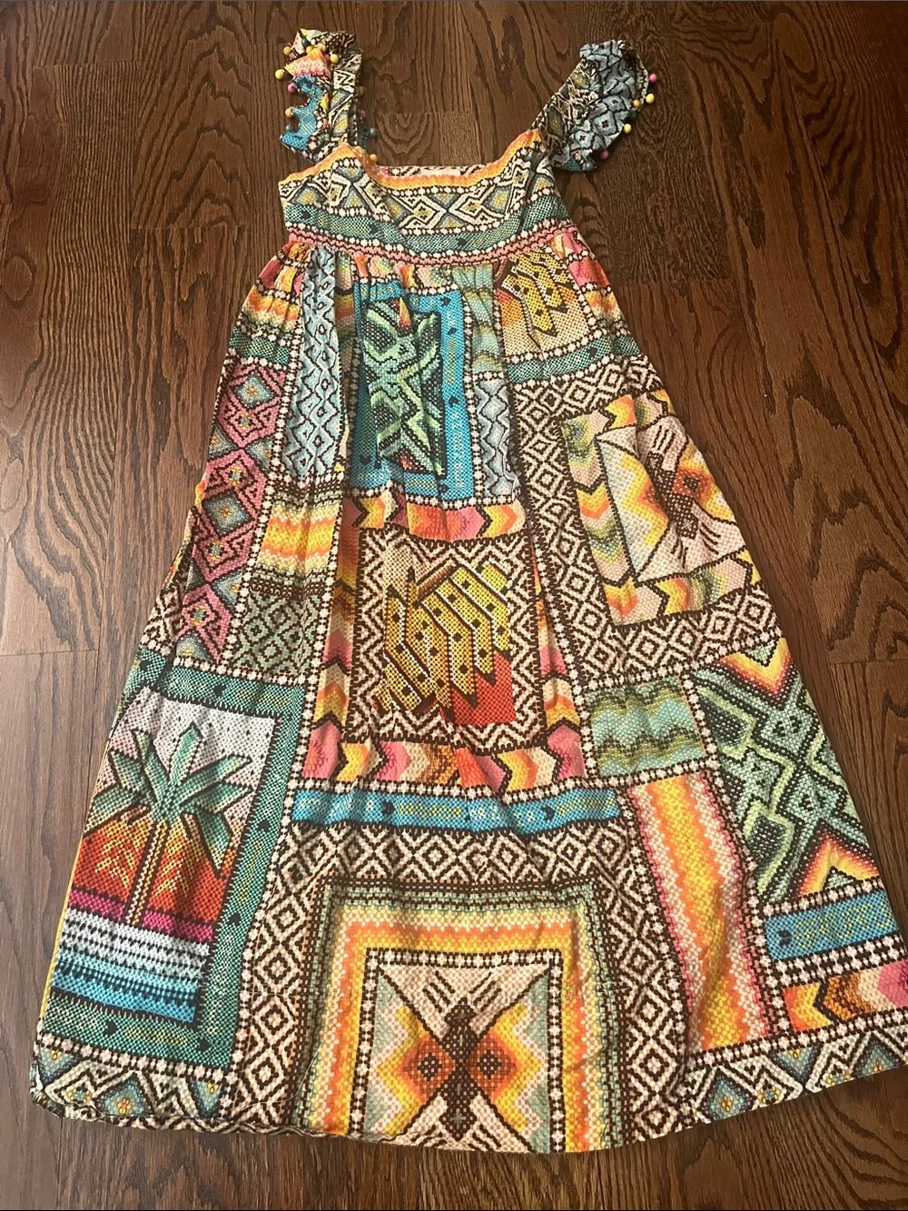 FARM Rio Banana Scarves Printed Midi Dress - Picture 5 of 9